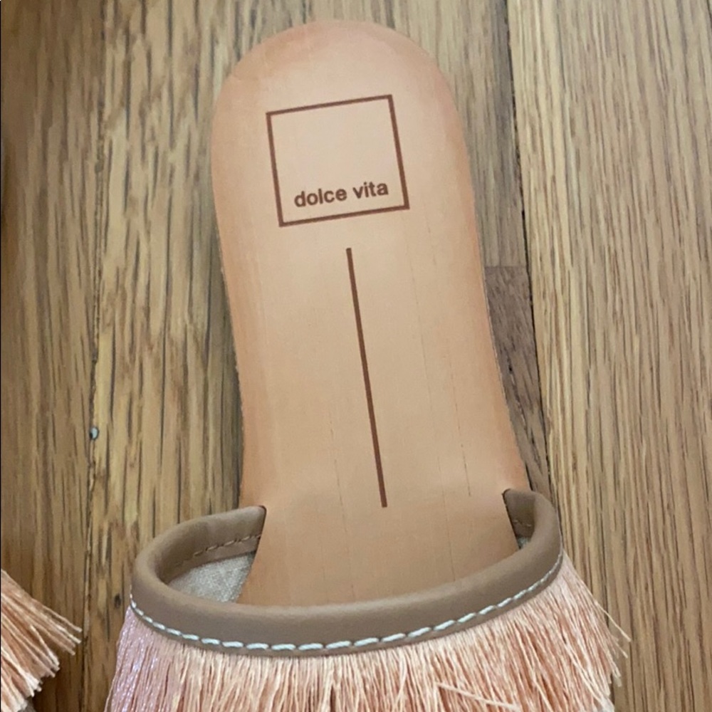 dolce vita fringe slide sandals - Picture 5 of 7